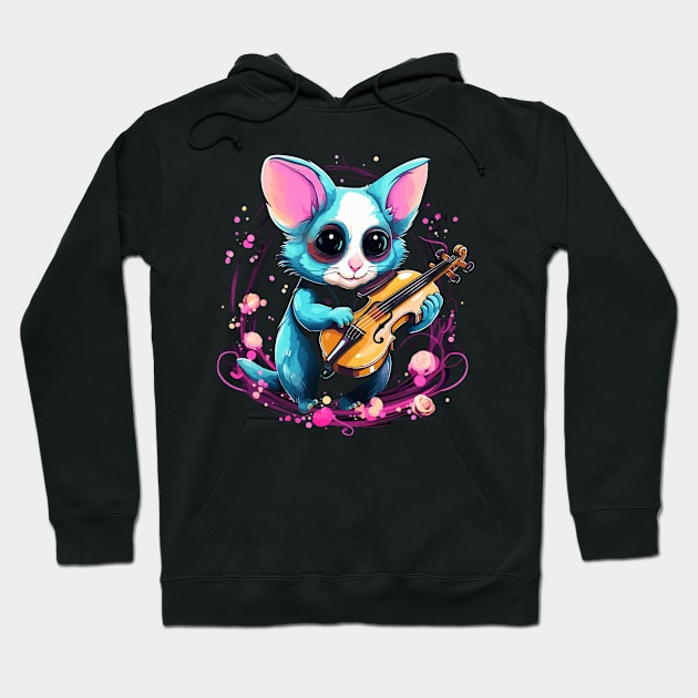 Sugar Glider Playing Violin Hoodie by JH Mart